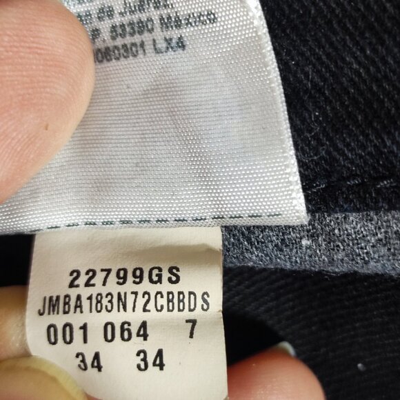 Guess Jeans Vermont Slim fit men's size 34 X 34 black straight leg - Picture 10 of 15